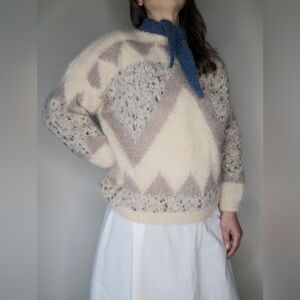 80s Handknit Mohair Sweater